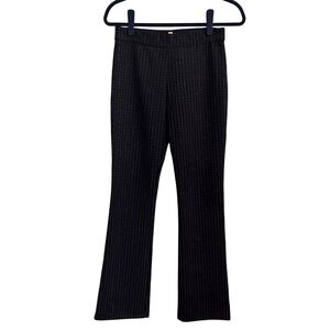 MAX STUDIO PullOn Black Checkered Boot Cut Pants